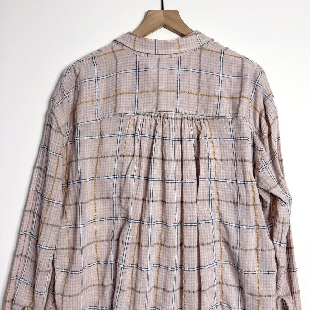 FREE PEOPLE Break My Stride Plaid Top - Picture 6 of 8
